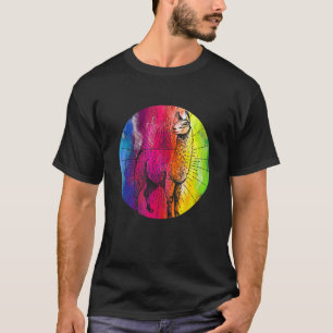Alpaca VS Llama I Love Alpacas Llama Drama Colorfu T-Shirt