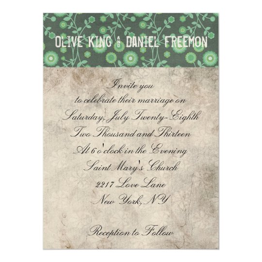Alpaca White & Floral Ornate Wedding Invitation