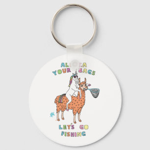 Alpaca Your Bags Let s Go Fishing Unicorn Keychain