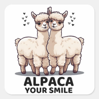 Alpaca Your Smile Square Sticker