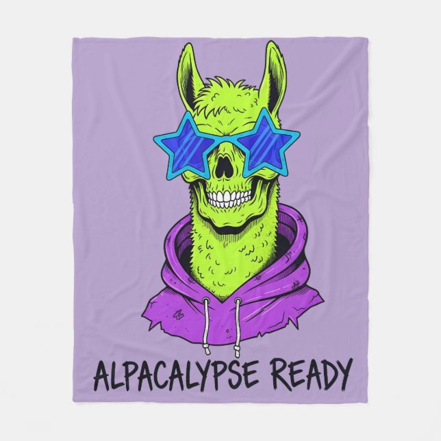 Alpacalypse Ready Fleece Blanket (Front)