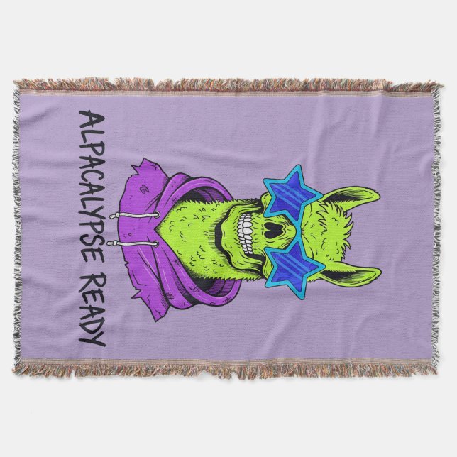 Alpacalypse Ready Throw Blanket (Front)