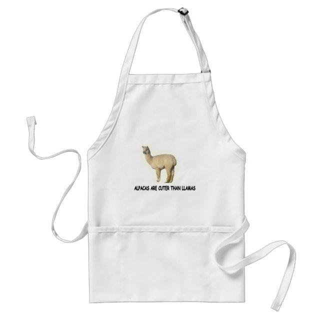 Alpacas are cuter than llamas standard apron (Front)