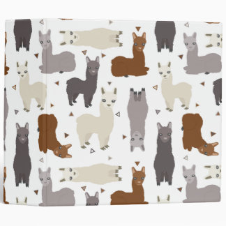 Alpacas Geo Pattern Binder