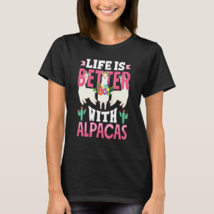 Alpacas Mammals LLamas Alpaca With Alpacas T-Shirt