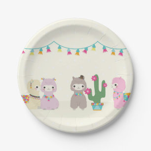 Alpacas Paper Plate
