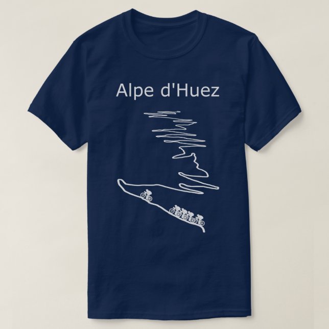 Alpe d Huez in France cycling design for men and w T-Shirt (Design Front)