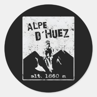 Alpe D'Huez Cycling Bike Classic Round Sticker