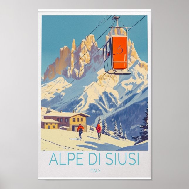 Alpe di Siusi Italy Travel Poster – Scenic Italy W (Front)