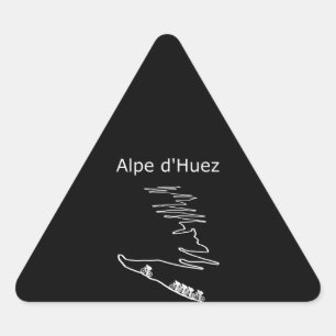 Alpe Huez In France Cycling Design  Men Triangle Sticker