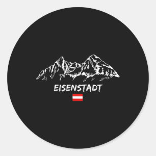 Alpen Bergpanorama Skiing Holidays Apres-ski Eisen Classic Round Sticker