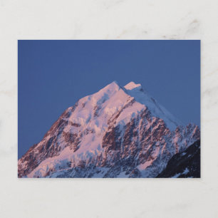 Alpenglow on Aoraki Mount Cook, Mackenzie 2 Postcard