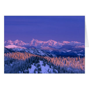 Alpenglow strikes the peaks of Glacier