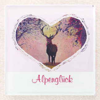Alpenglück Hirsch Glass Coaster