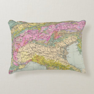 Alpenlander - Atlas Map of the Alps Decorative Pillow