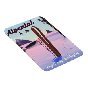 Alpental  King County, Washington ski poser Magnet