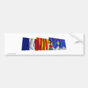 Alpes-de-Haute-Provence, PACA & France flags Bumper Sticker
