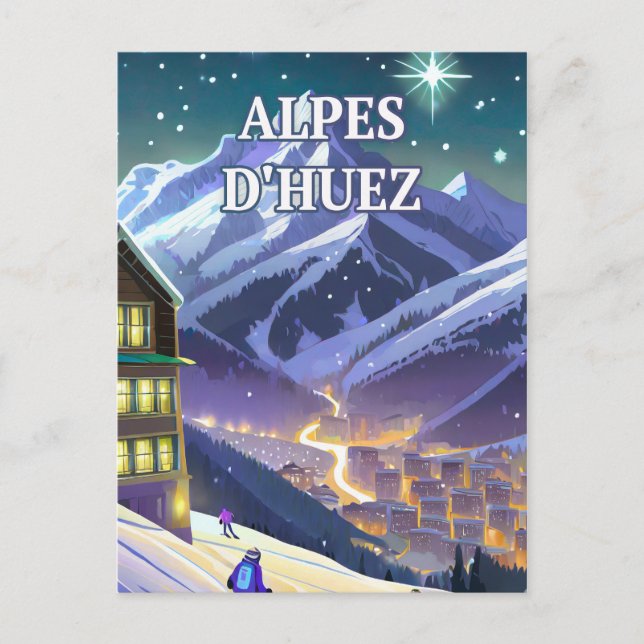 Alpes d'Huez: Bright Ascension in the Heart of Postcard (Front)