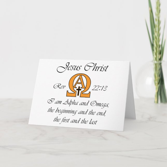 Alpha and Omega Card (Front)