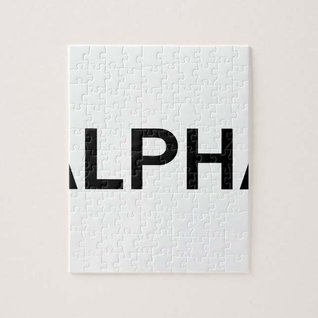 Alpha (BLACK) Jigsaw Puzzle (Vertical)