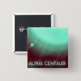 Alpha Centauri Space Art poster 2 Inch Square Button