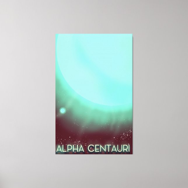 Alpha Centauri Space Art poster Canvas Print (Front)
