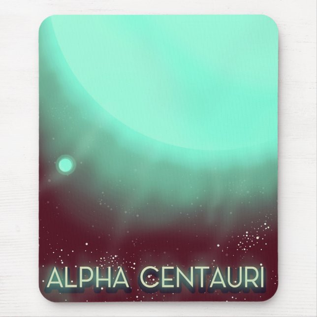 Alpha Centauri Space Art poster Mouse Pad (Front)