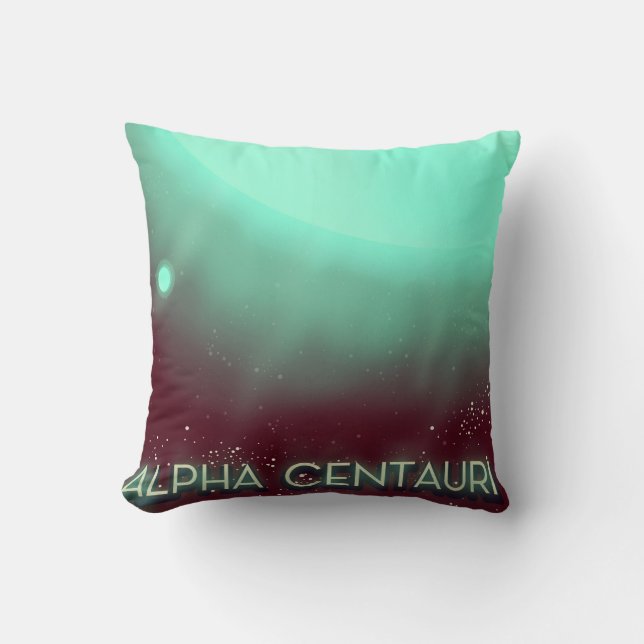 Alpha Centauri Space Art poster Throw Pillow (Front)