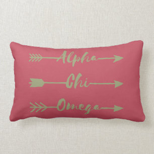 Alpha Chi Omega   Arrows Lumbar Pillow