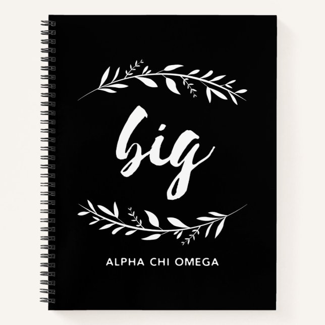 Alpha Chi Omega | Big Wreath Notebook (Front)