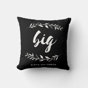 Alpha Chi Omega Big Wreath Throw Pillow