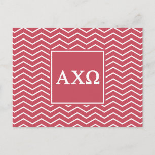 Alpha Chi Omega Chevron Pattern Postcard