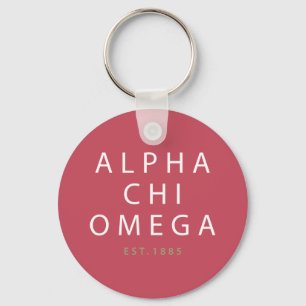 Alpha Chi Omega   Est. 1885 Keychain