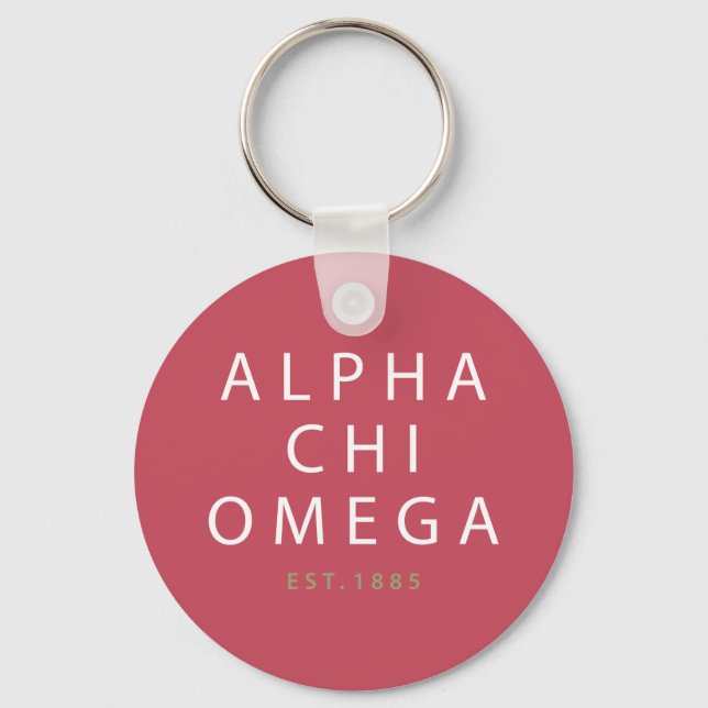 Alpha Chi Omega | Est. 1885 Keychain (Front)