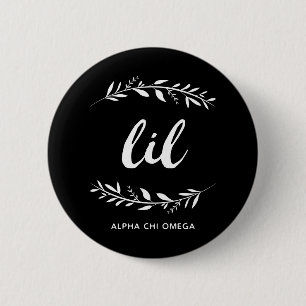 Alpha Chi Omega Lil Wreath 2 Inch Round Button