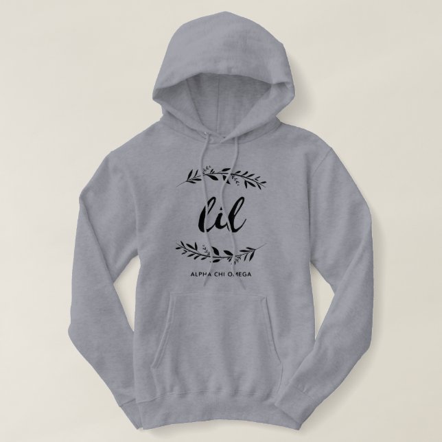 Alpha Chi Omega | Lil Wreath Hoodie (Design Front)