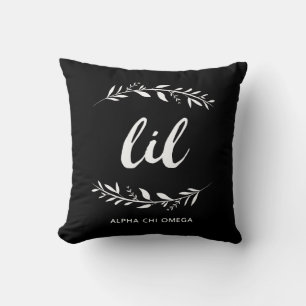 Alpha Chi Omega Lil Wreath Throw Pillow