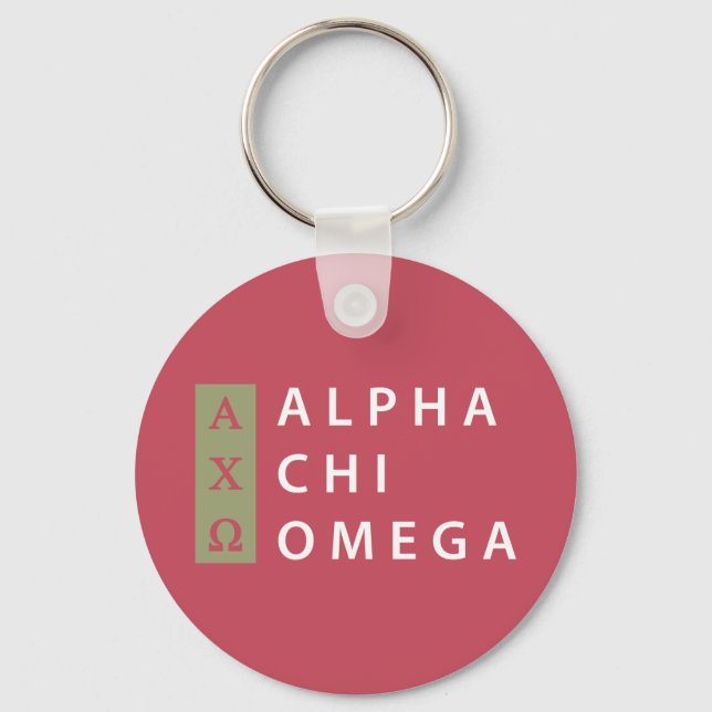 Alpha Chi Omega | Stacked Logo Keychain (Front)