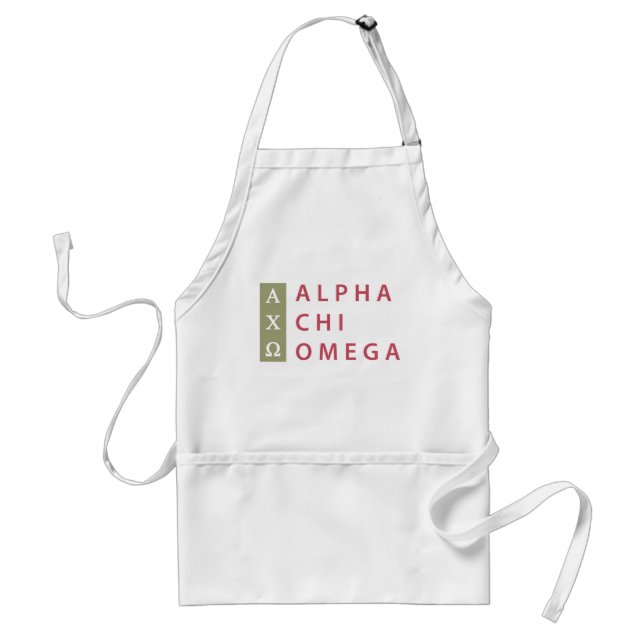 Alpha Chi Omega | Stacked Logo Standard Apron (Front)