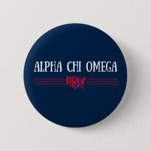 Alpha Chi Omega - USA 2 Inch Round Button