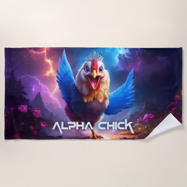 ALPHA CHICK BEACH TOWEL (Front)