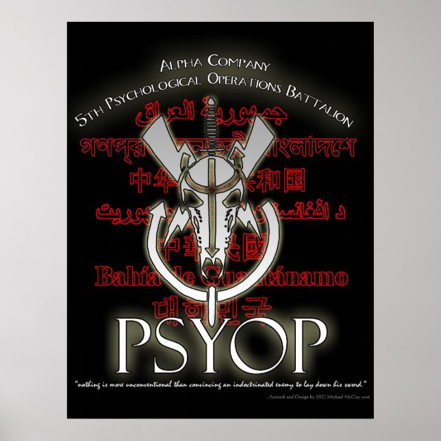 Alpha Company 5e PSYOP BN Poster (Devant)