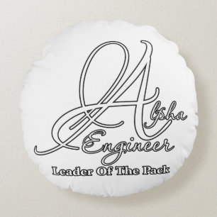 Alpha Engineer Round Pillow