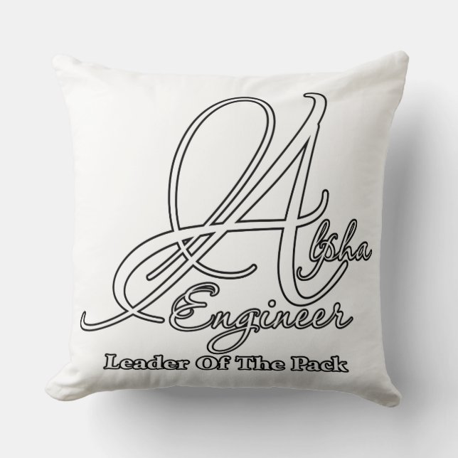 Alpha Engineer Throw Pillow (Front)