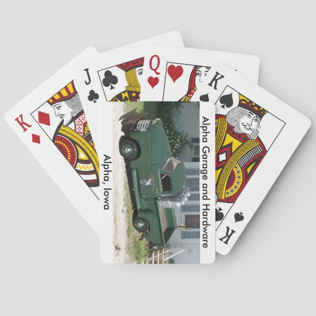 Alpha Garage and Hardware Playing Cards (Back)