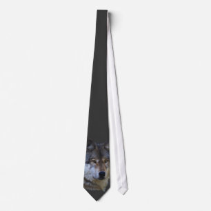 Alpha Grey Wolf Wildlife Collection Tie