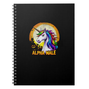 Alpha male LGBT unicorn Halloween Tank Top Notebook