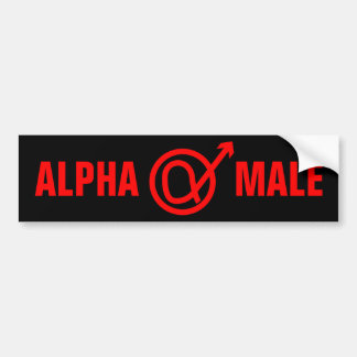 Alpha Male Sign Bumper Sticker