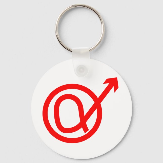 Alpha Male Sign Keychain (Front)