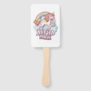 Alpha Male Unicorn Hand Fan